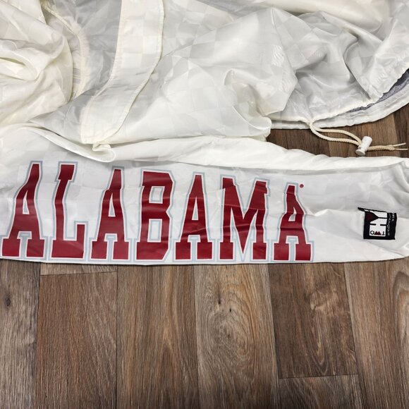 Crimson Tide Alabama UA Two Hype Men's Large White Pullover Hooded Anorak Jacket - Picture 7 of 14